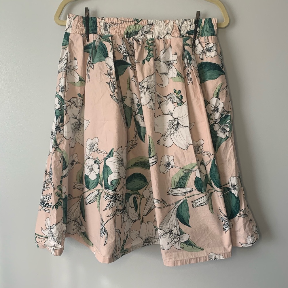 Floral Cynthia Rowley Midi Skirt w/ Pockets